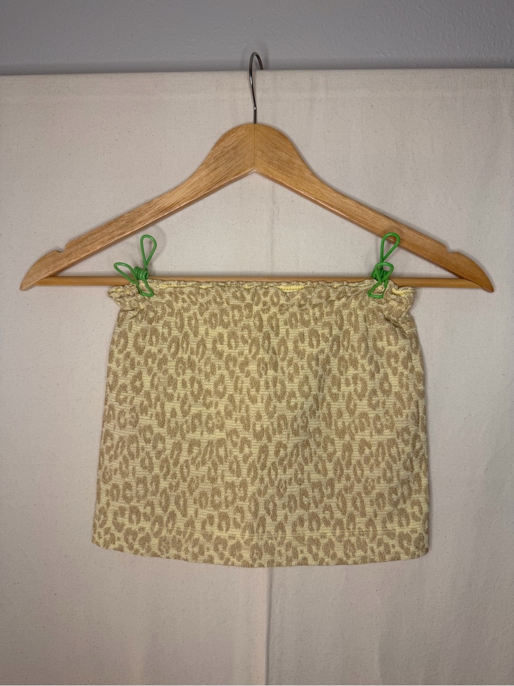 Nikibiki Yellow and Gold Leopard Print Tube Top
